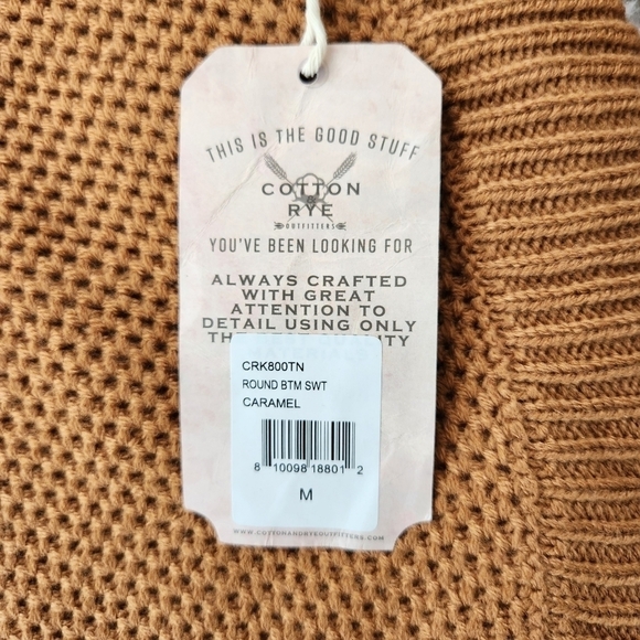 Cotton & Rye Outfitters -Women's Conch Tassle Sweater. Color: Caramel. S… - Picture 9 of 11